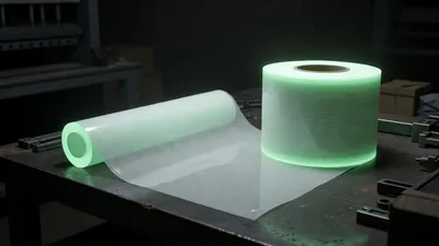 Glow-in-the-dark safety film roll and sheet