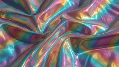 Iridescent rainbow reflective fabric