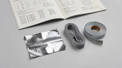 Textile materials flat-lay