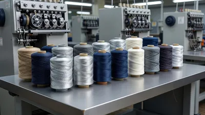 Industrial reflective yarn and thread spools